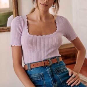 SEZANE ANIL JUMPER IN LIGHT VIOLET
